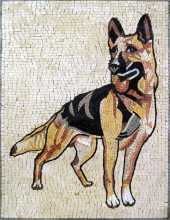 AN253 German Schepherd  Mosaic