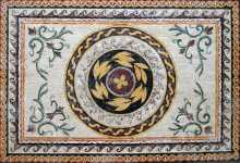 CR95 Roman leaves & flowers  carpet Mosaic