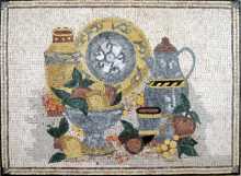 Jugs & Fruit Bowl Still Life Kitchen Backsplash Mosaic