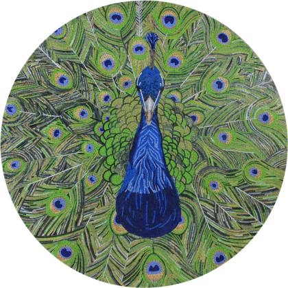 Luxury Mosaic Tiles Peacock Pattern
