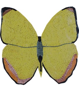 Yellow Butterfly Nature Garden Mosaic