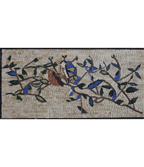 Birds in the Bushes Wall Art Mosaic