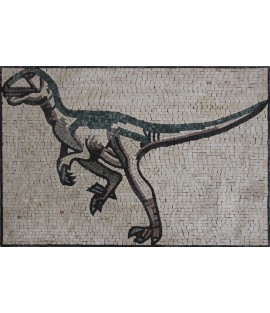 AN186 Grey and green dinosaur Mosaic