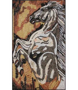 AN1876 Stone Art Horse Wall Mural  Mosaic
