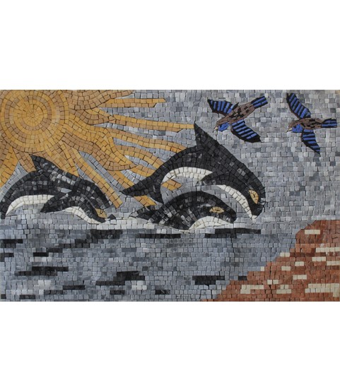 Killer Whales and Birds Summer Mosaic