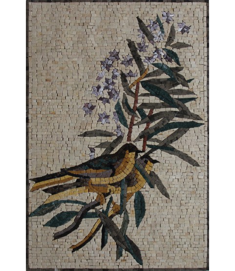Birds in the Garden Wall Mural Mosaic