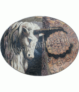 AN862 White unicorn art Mosaic