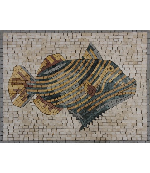 Striped Fish Wall or Pool Mosaic