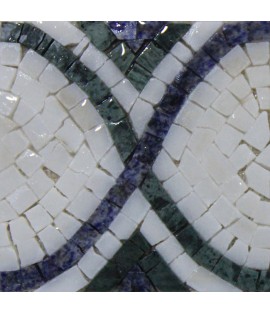 Black & White Rope Border Mirror Art Mosaic