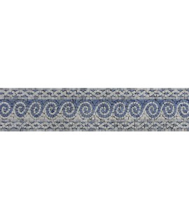 BD1056 Blue Waves Calm Tones Border Listello  Mosaic