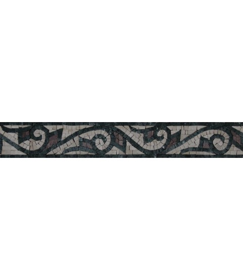 BD134 Sober floral design border Mosaic