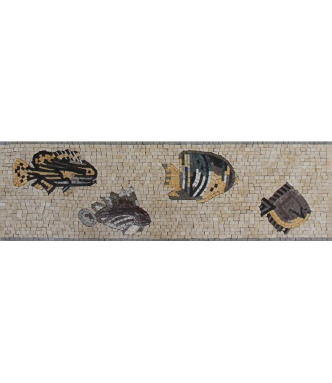 BD273 Fish parade border Mosaic