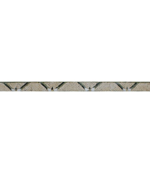 BD907 Curved Trunk Lily Flower Floral Border  Mosaic