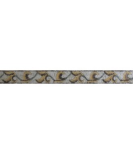 BD91 Yellow tulips on white background border Mosaic