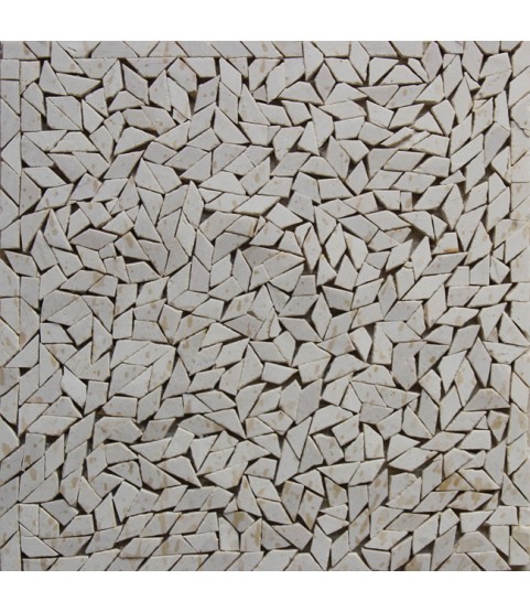 Crazy Cut Crema Marfil Pool Mosaic