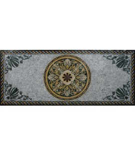 CR1100 Fleur De Lys Pattern Repetitive Floor  Mosaic