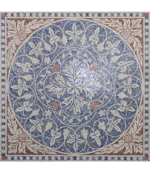 CR1236 Carpet Lotus Traditional Design  Mosaic