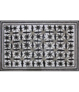 CR1254 Artistic Floral Carpet Grayscale Color  Mosaic