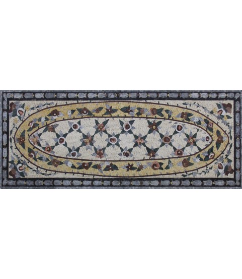 CR1255 Majestic Floor Floral Rug Carpet  Mosaic