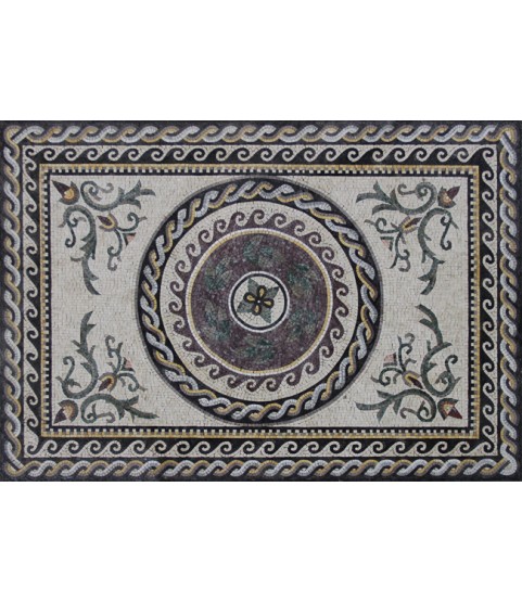 CR1261 Handmade Wave Twisted Rope Wall Floor  Mosaic