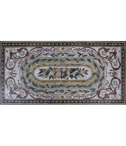 CR1263 Floral Artistic Carpet Art Floor Rug  Mosaic