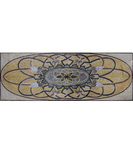 CR129 Handmade Rectangular Carpet Floor Rug  Mosaic