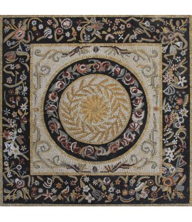 CR817 Square Carpet Flower Bloom Bushes  Mosaic