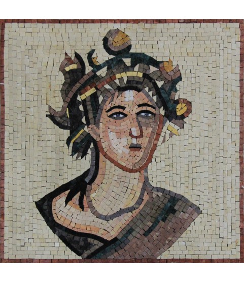 FG101 Greek God Handmade Portrait Mosaic