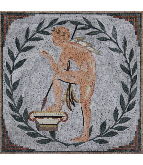 Nude Man Thinking Mosaic