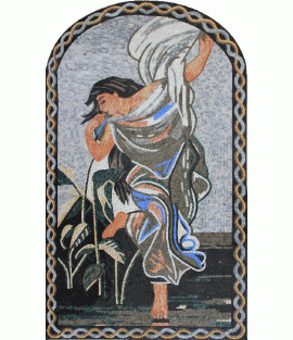 FG1109 Figure Lady Oriental Wall Tile Decor  Mosaic