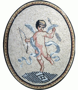 Baby Angel Roman Mosaic