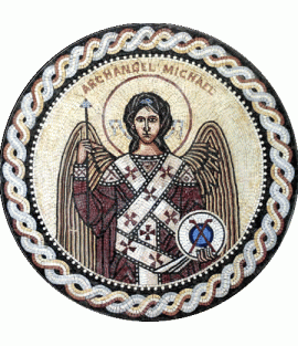 Archangel Michael Christian Wall Mosaic