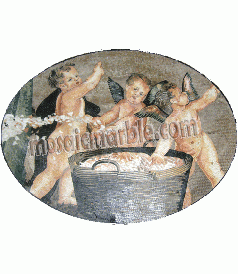Three Cherubs (Baby Angels) Religious  Mosaic