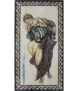 FG867 Vertical Framed Decorative Painting  Mosaic