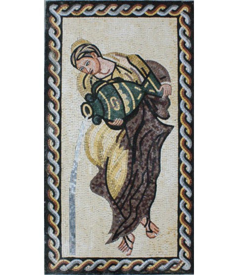 FG867 Vertical Framed Decorative Painting  Mosaic
