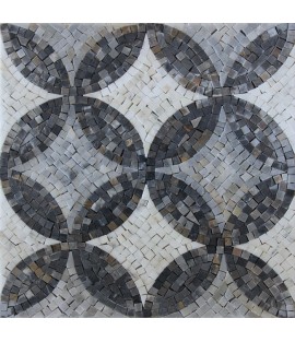 Greyscale Circles Mosaic Wall or Floor Tile