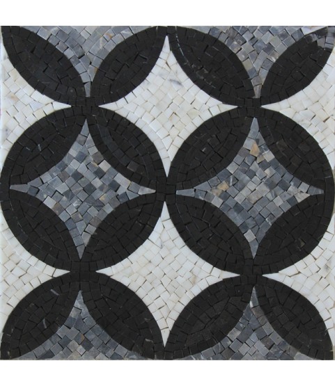 Greyscale Modern Mosaic Flooring or Wall Art