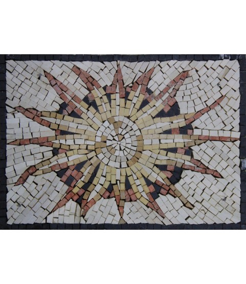 IN659 Cute Sun Mural  Mosaic