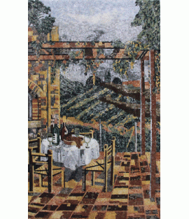 LS144 Village Landscape Wall Hanging Home  Mosaic