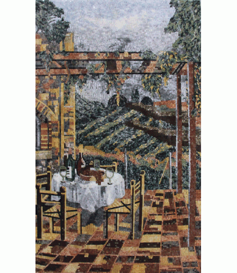 LS144 Village Landscape Wall Hanging Home  Mosaic