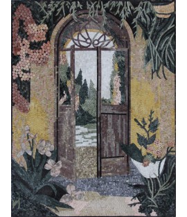 LS146 Exquisite Landscape Door Floral Home Wall  Mosaic
