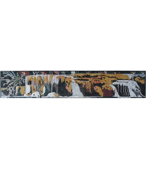 LS59 Horizontal Landscape Waterfall Mosaic