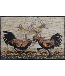 Roosters Battle Mosaic