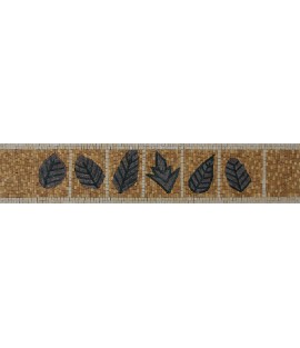 Autumn Leaves Yellow Base Border Mosaic