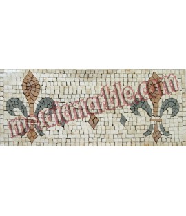 Fleur de Lys Listello Mosaic