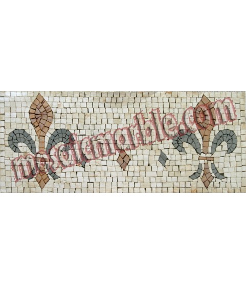 Fleur de Lys Listello Mosaic