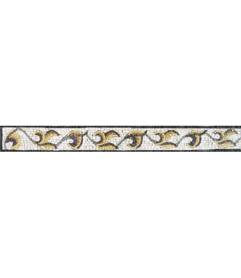 BD268 elegant floral border Mosaic