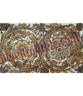 BD296 Golden floral stone art Mosaic