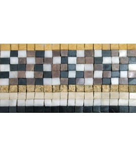 BD314 multicolor dotted stone border Mosaic