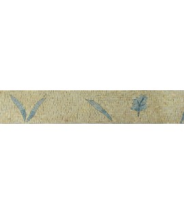 Green Leaves on Yellow Border Mosaic